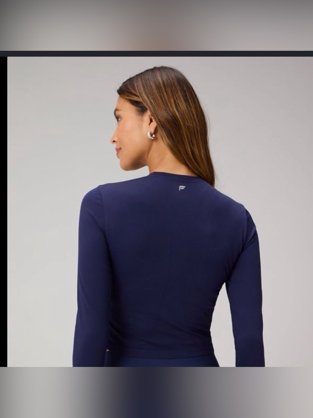 Fabletics Navy Long Sleeve Performance Top